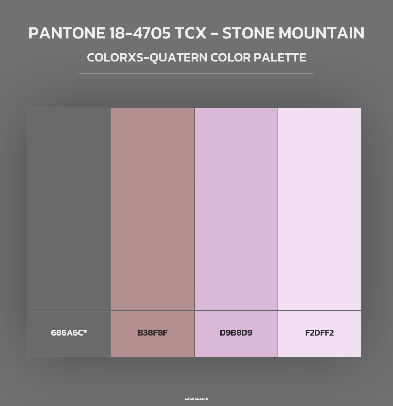 PANTONE 18-4705 TCX - Stone Mountain - Colorxs Quad Palette
