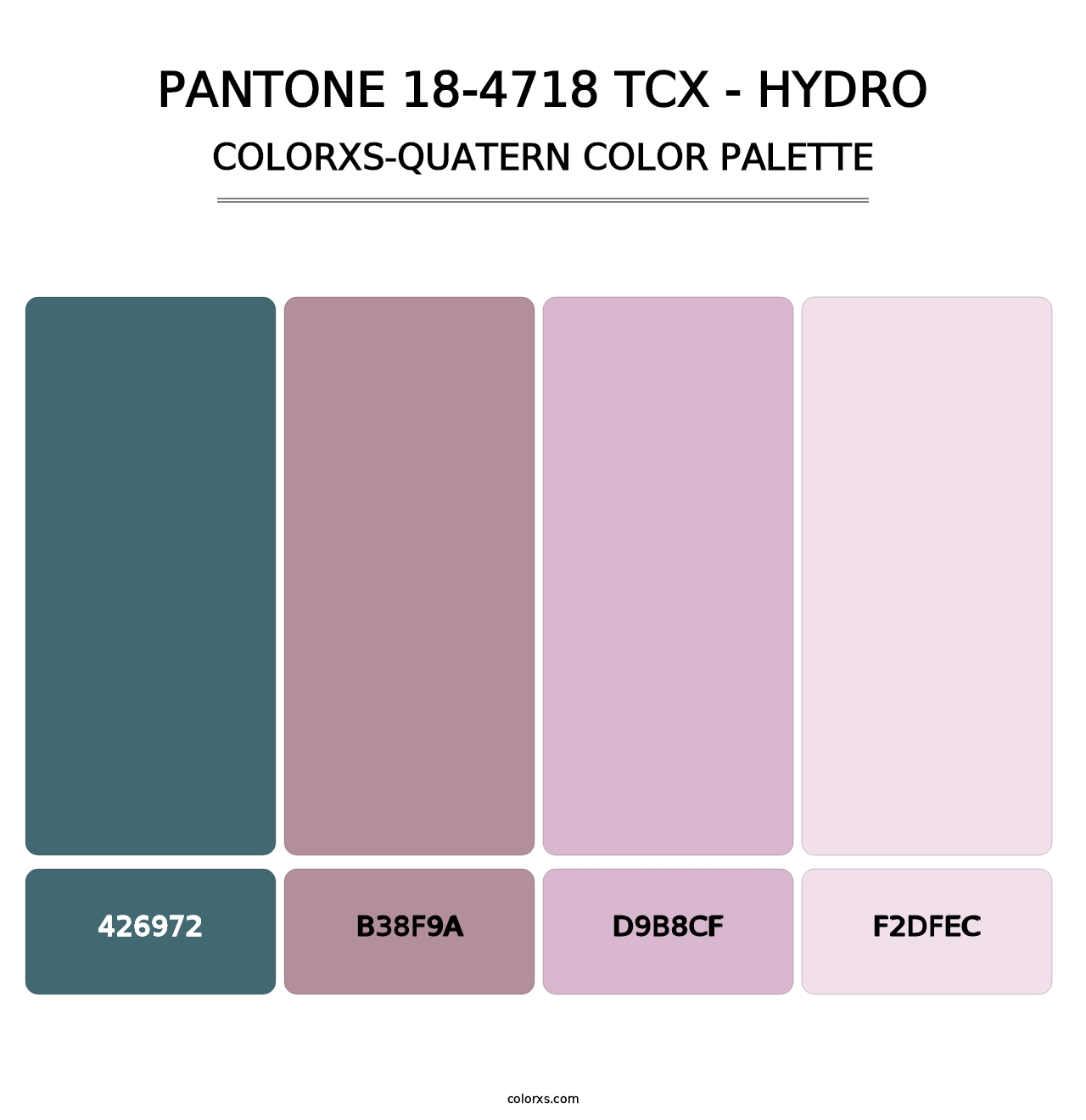 PANTONE 18-4718 TCX - Hydro - Colorxs Quatern Palette