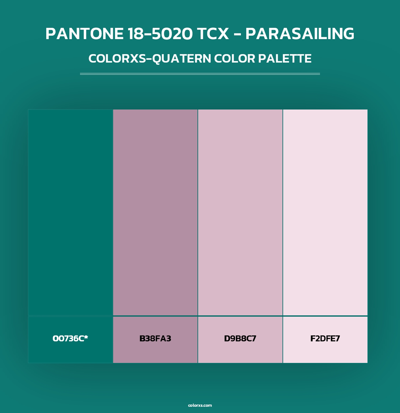 PANTONE 18-5020 TCX - Parasailing - Colorxs Quad Palette
