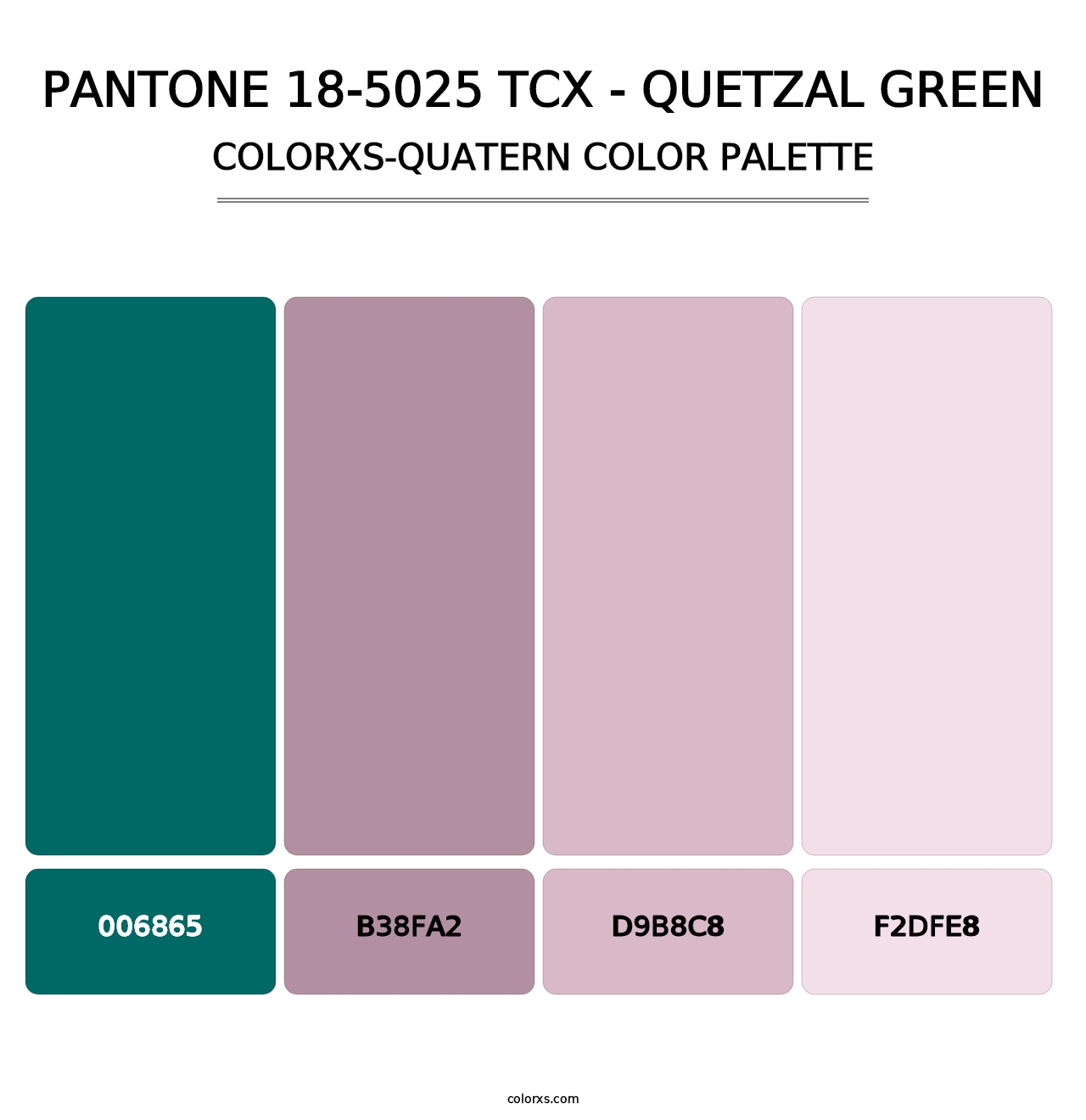 PANTONE 18-5025 TCX - Quetzal Green - Colorxs Quatern Palette