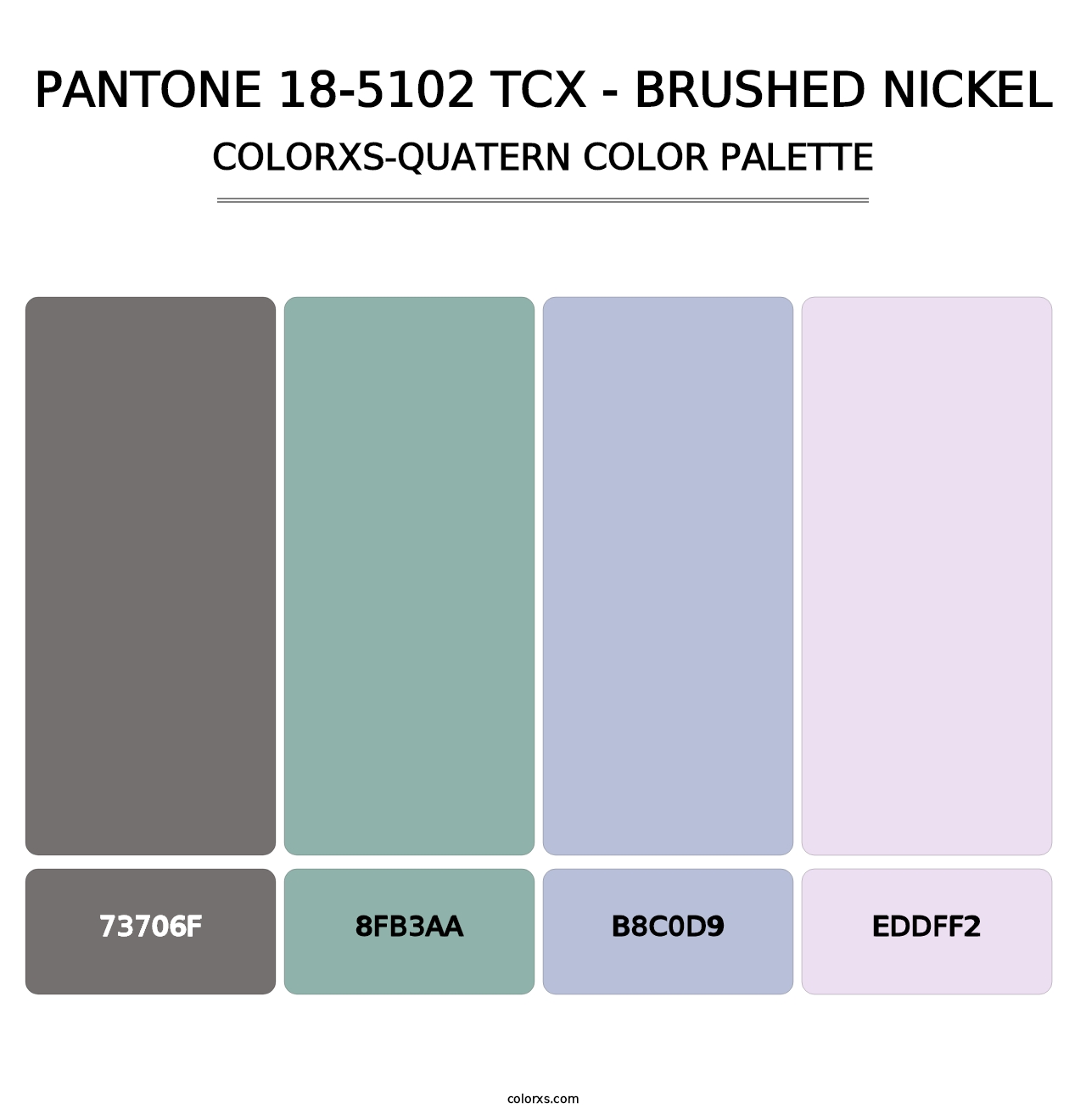 PANTONE 18-5102 TCX - Brushed Nickel - Colorxs Quatern Palette