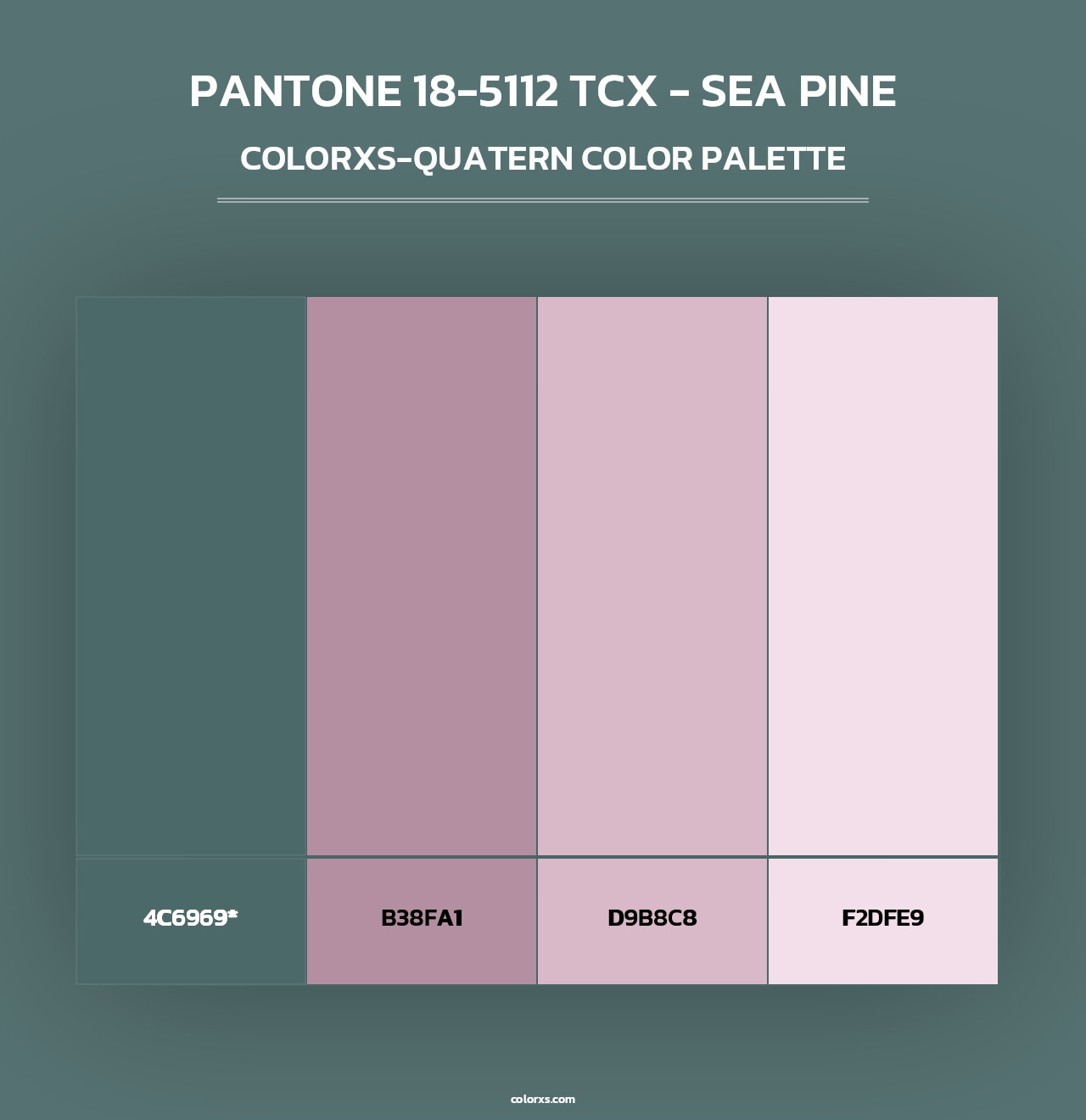 PANTONE 18-5112 TCX - Sea Pine - Colorxs Quad Palette