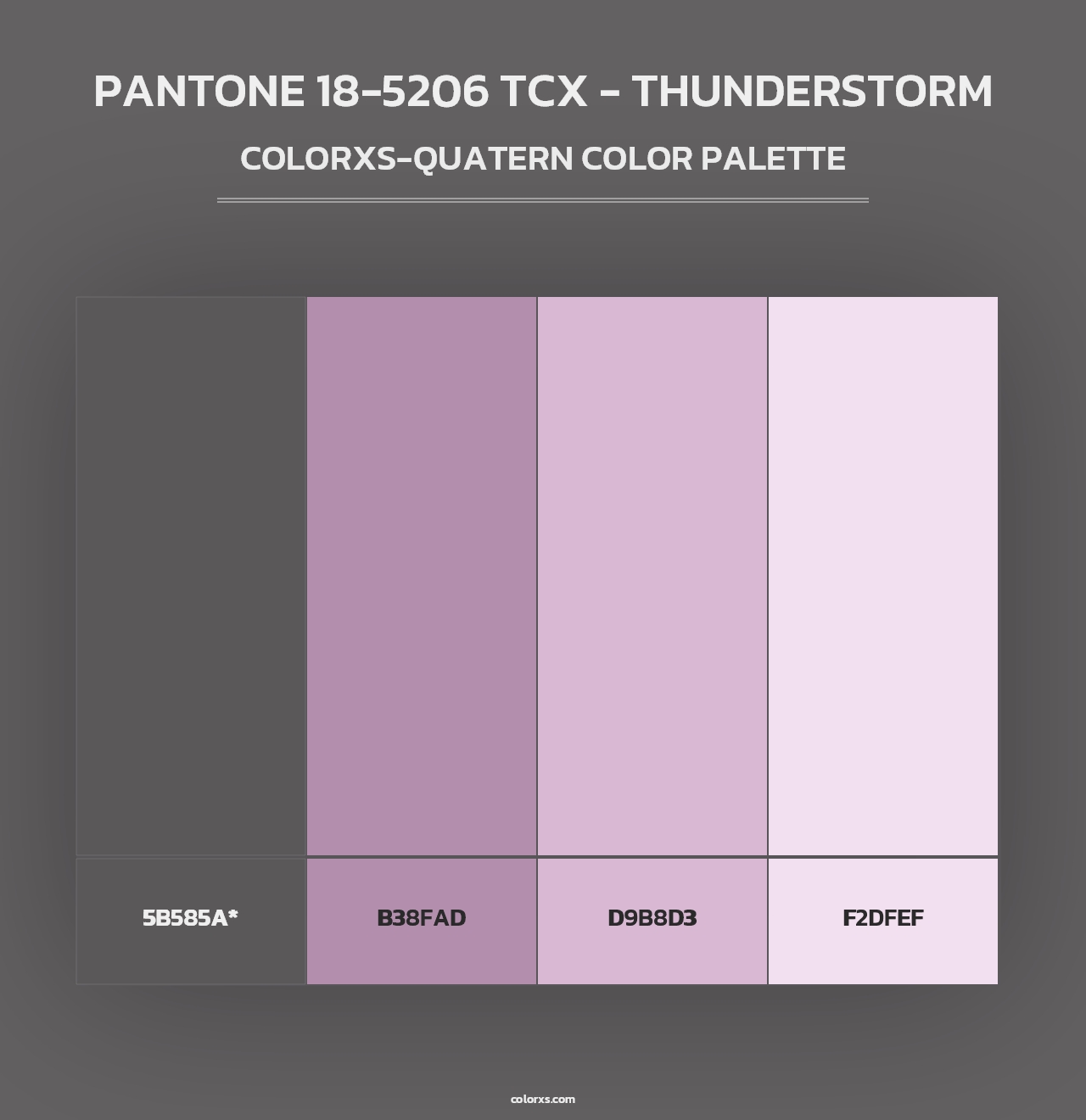 PANTONE 18-5206 TCX - Thunderstorm - Colorxs Quad Palette