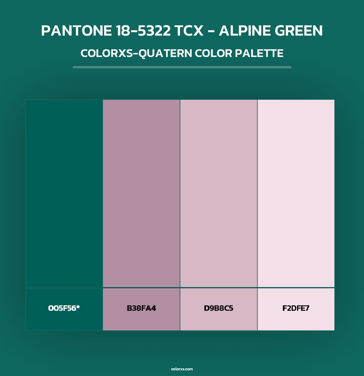 PANTONE 18-5322 TCX - Alpine Green - Colorxs Quad Palette