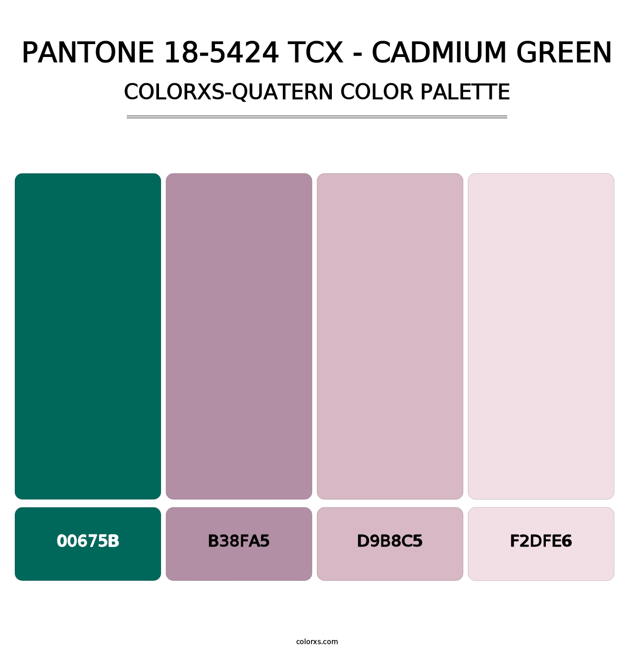 PANTONE 18-5424 TCX - Cadmium Green - Colorxs Quatern Palette
