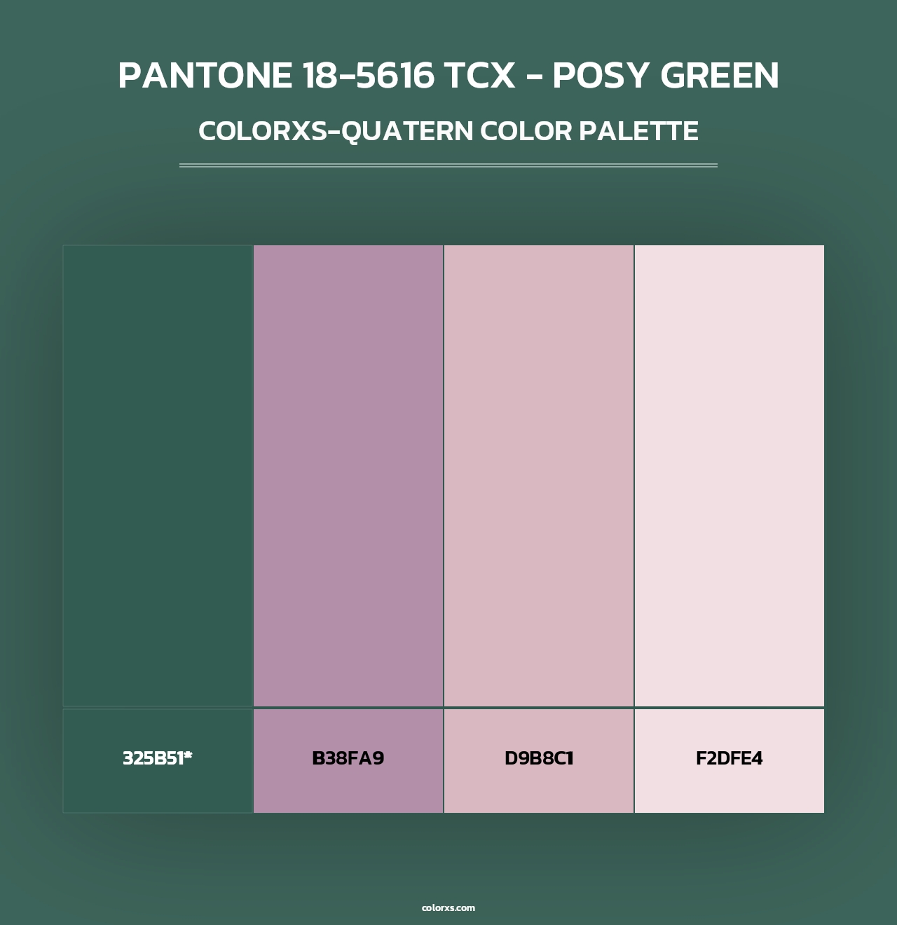 PANTONE 18-5616 TCX - Posy Green - Colorxs Quad Palette