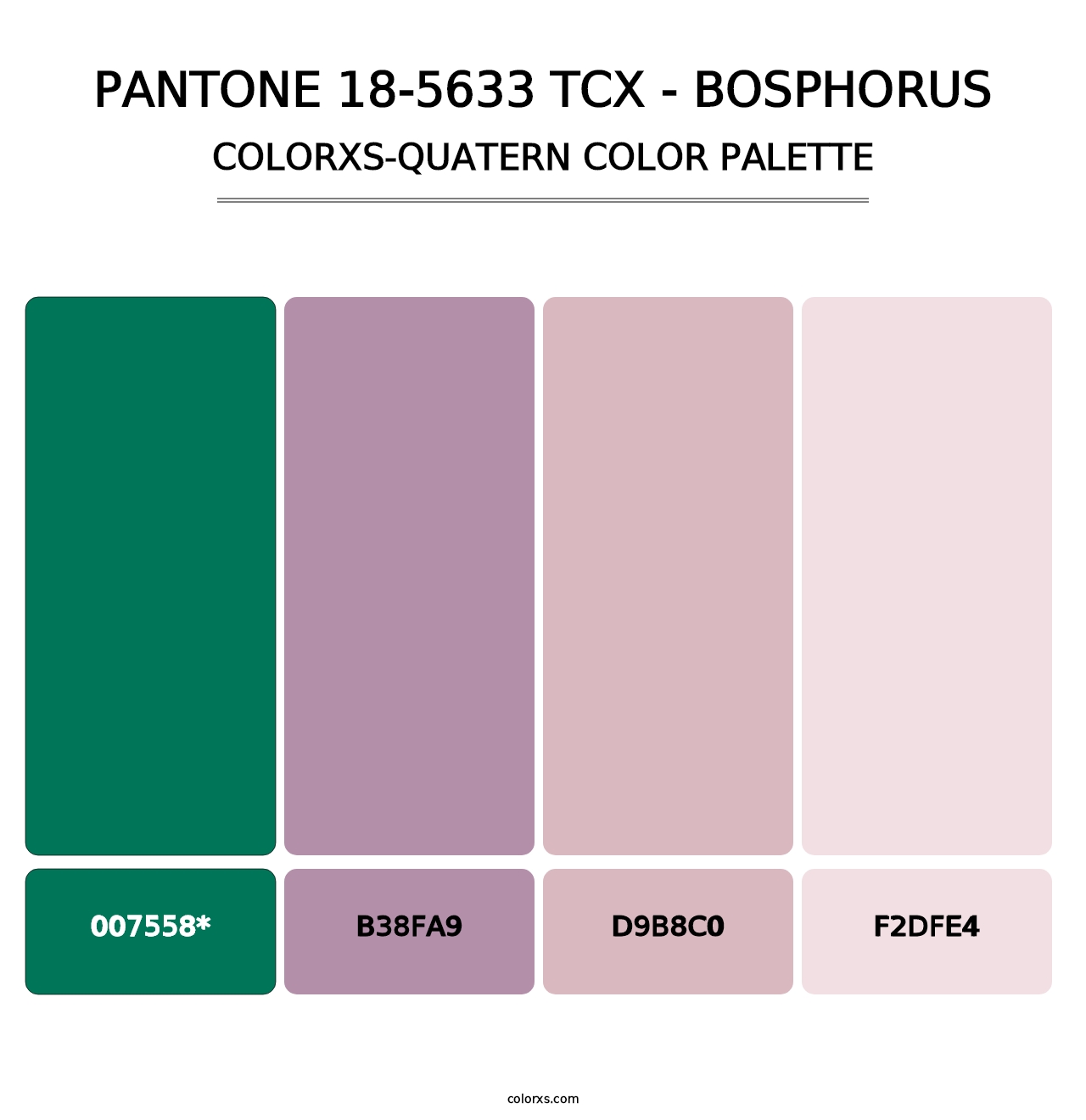 PANTONE 18-5633 TCX - Bosphorus - Colorxs Quatern Palette
