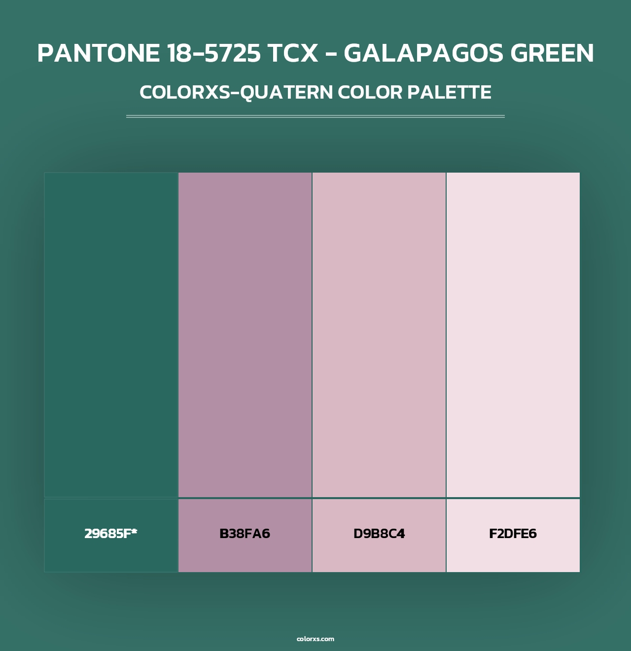 PANTONE 18-5725 TCX - Galapagos Green - Colorxs Quad Palette