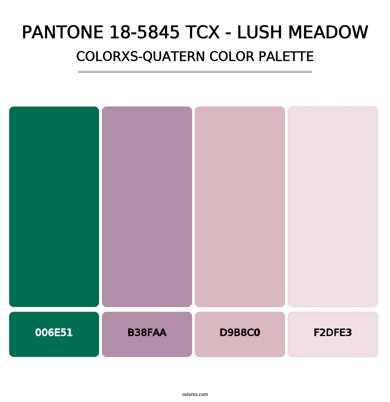 PANTONE 18-5845 TCX - Lush Meadow - Colorxs Quatern Palette