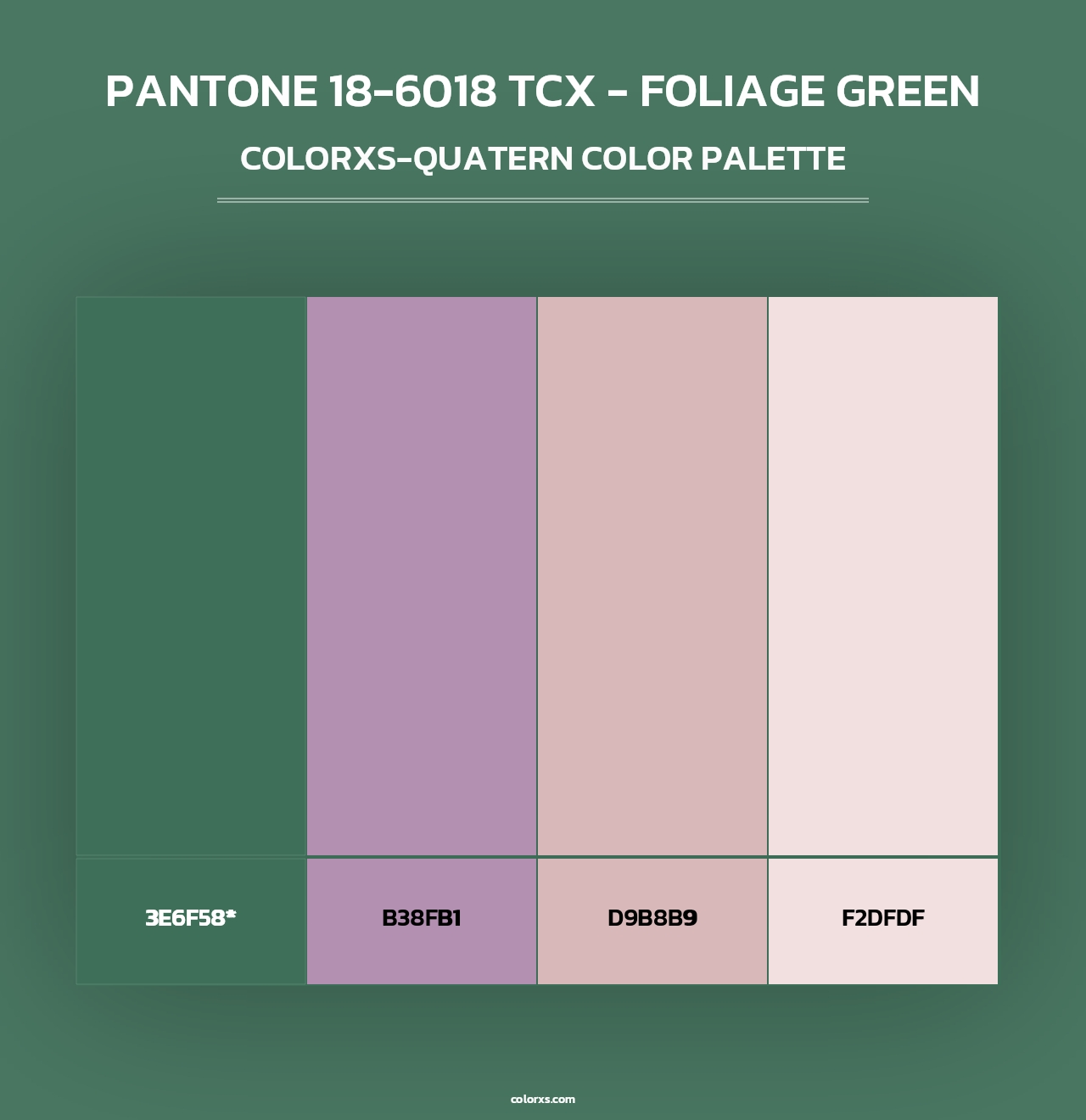 PANTONE 18-6018 TCX - Foliage Green - Colorxs Quad Palette