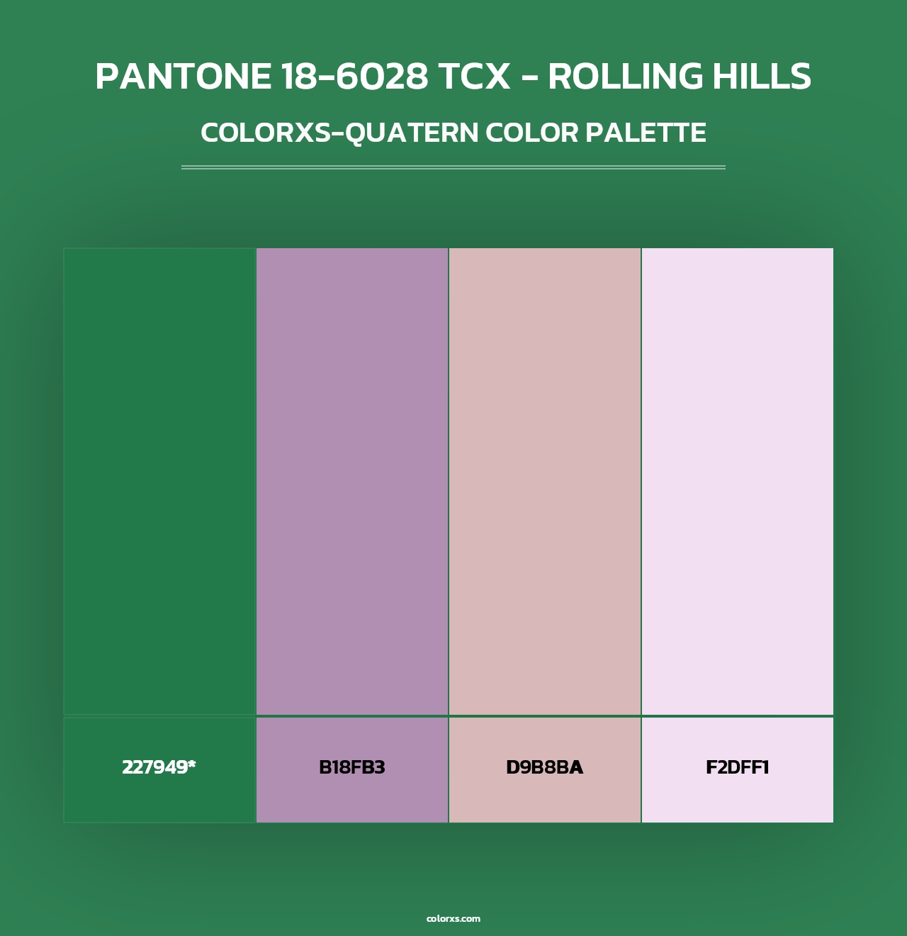 PANTONE 18-6028 TCX - Rolling Hills - Colorxs Quad Palette