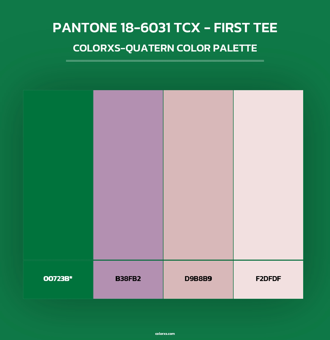 PANTONE 18-6031 TCX - First Tee - Colorxs Quad Palette
