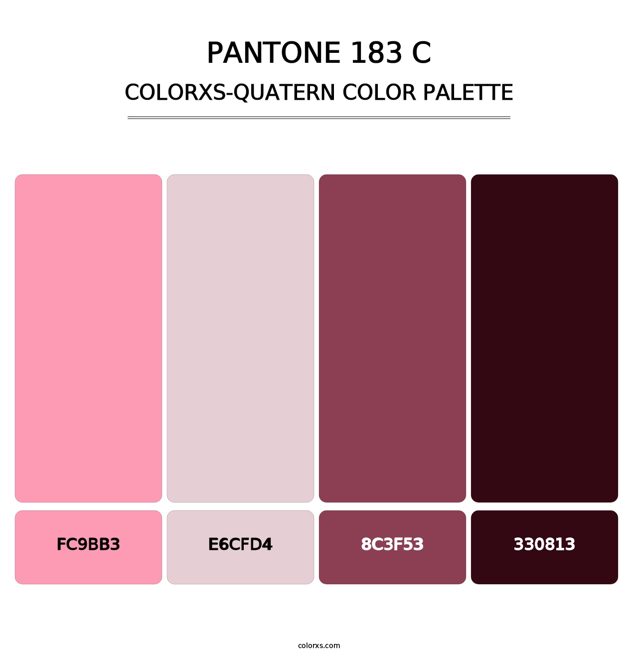 PANTONE 183 C - Colorxs Quatern Palette