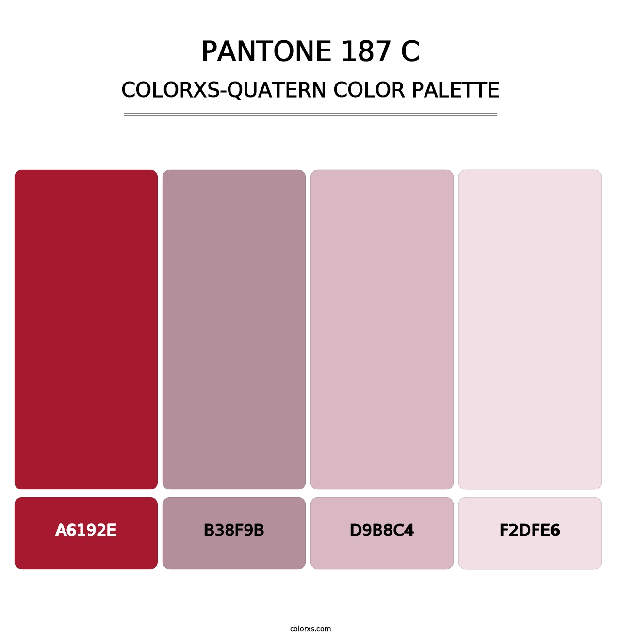 PANTONE 187 C - Colorxs Quatern Palette