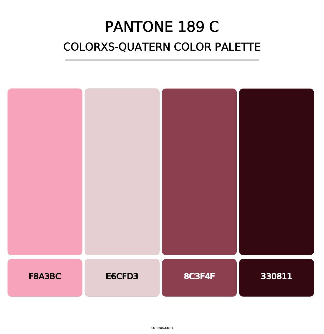 PANTONE 189 C - Colorxs Quatern Palette