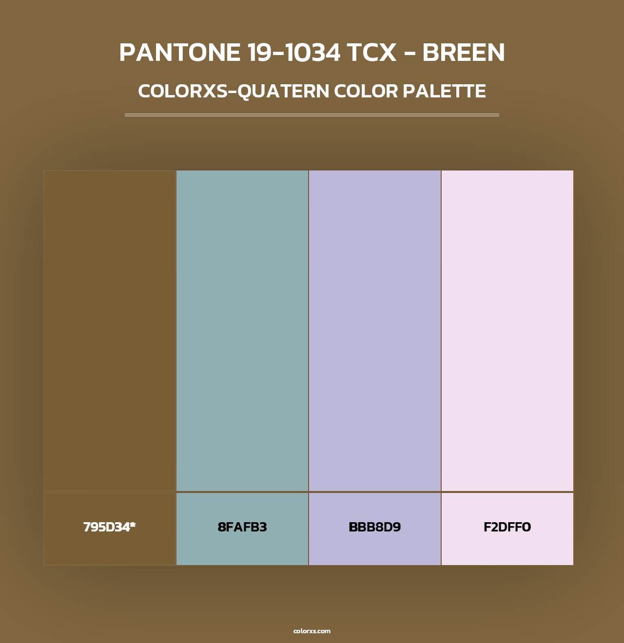 PANTONE 19-1034 TCX - Breen - Colorxs Quad Palette