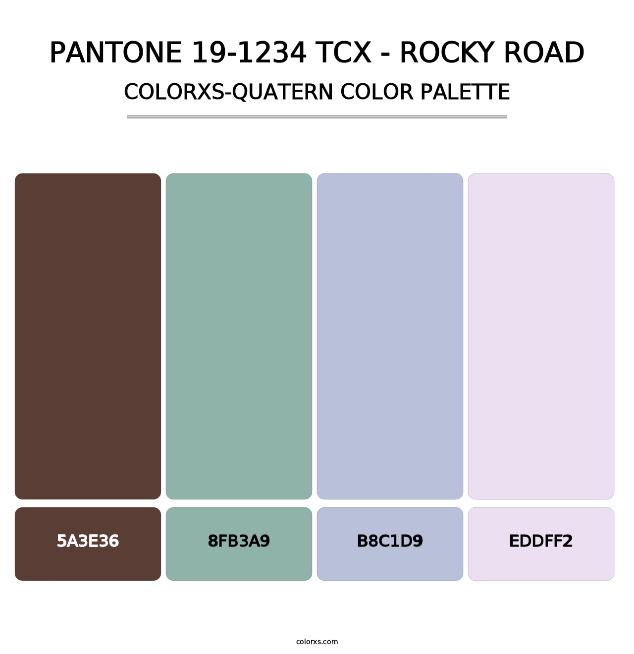 PANTONE 19-1234 TCX - Rocky Road - Colorxs Quatern Palette