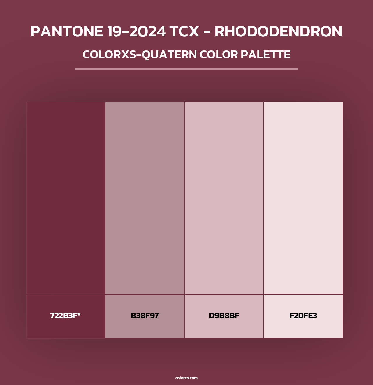 PANTONE 19-2024 TCX - Rhododendron - Colorxs Quad Palette