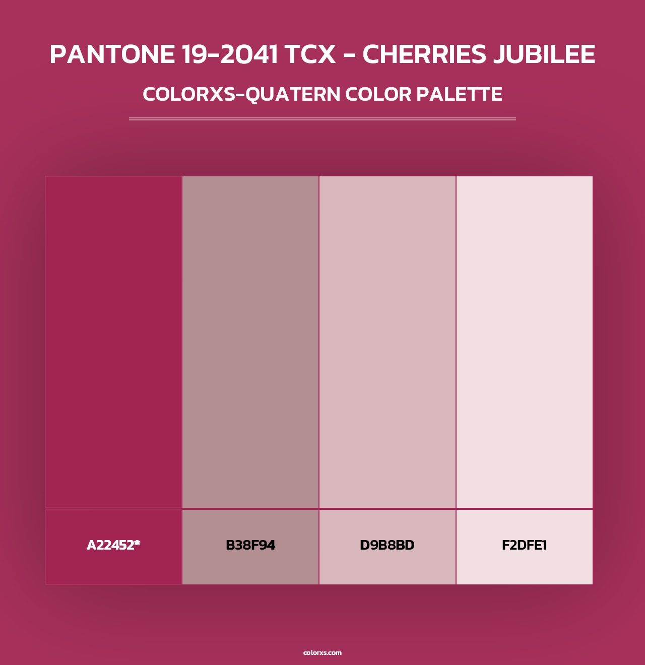 PANTONE 19-2041 TCX - Cherries Jubilee - Colorxs Quad Palette