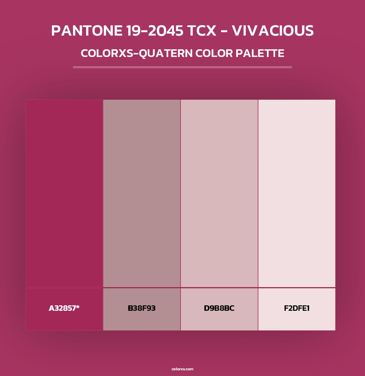 PANTONE 19-2045 TCX - Vivacious - Colorxs Quad Palette
