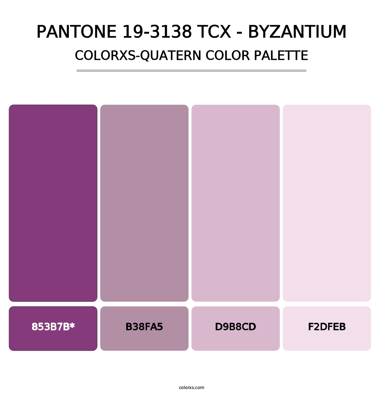 PANTONE 19-3138 TCX - Byzantium - Colorxs Quatern Palette