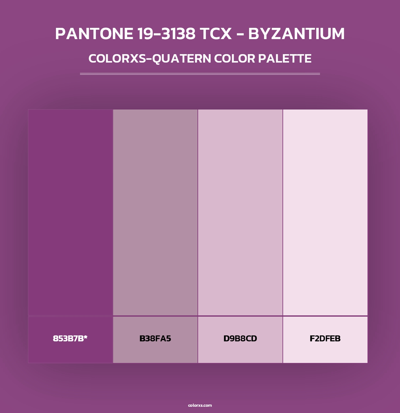 PANTONE 19-3138 TCX - Byzantium - Colorxs Quad Palette