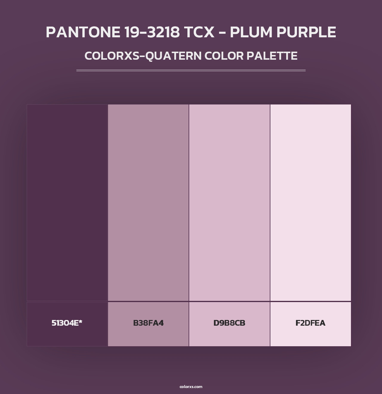 PANTONE 19-3218 TCX - Plum Purple - Colorxs Quad Palette