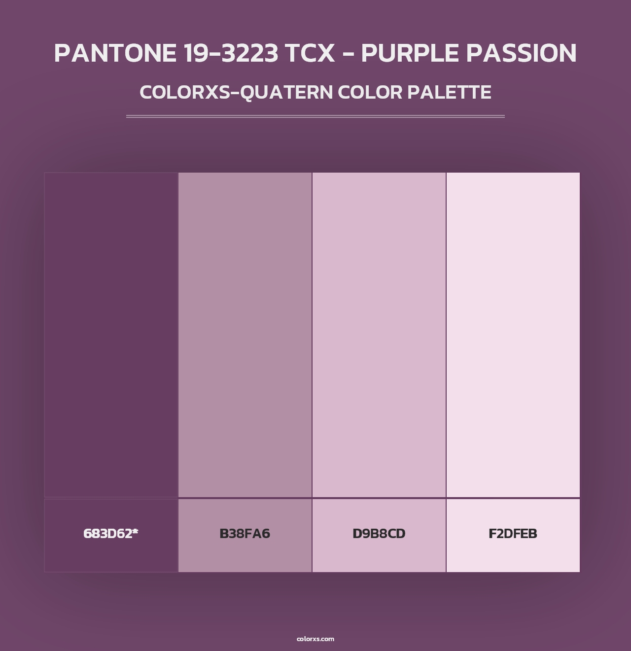 PANTONE 19-3223 TCX - Purple Passion - Colorxs Quad Palette