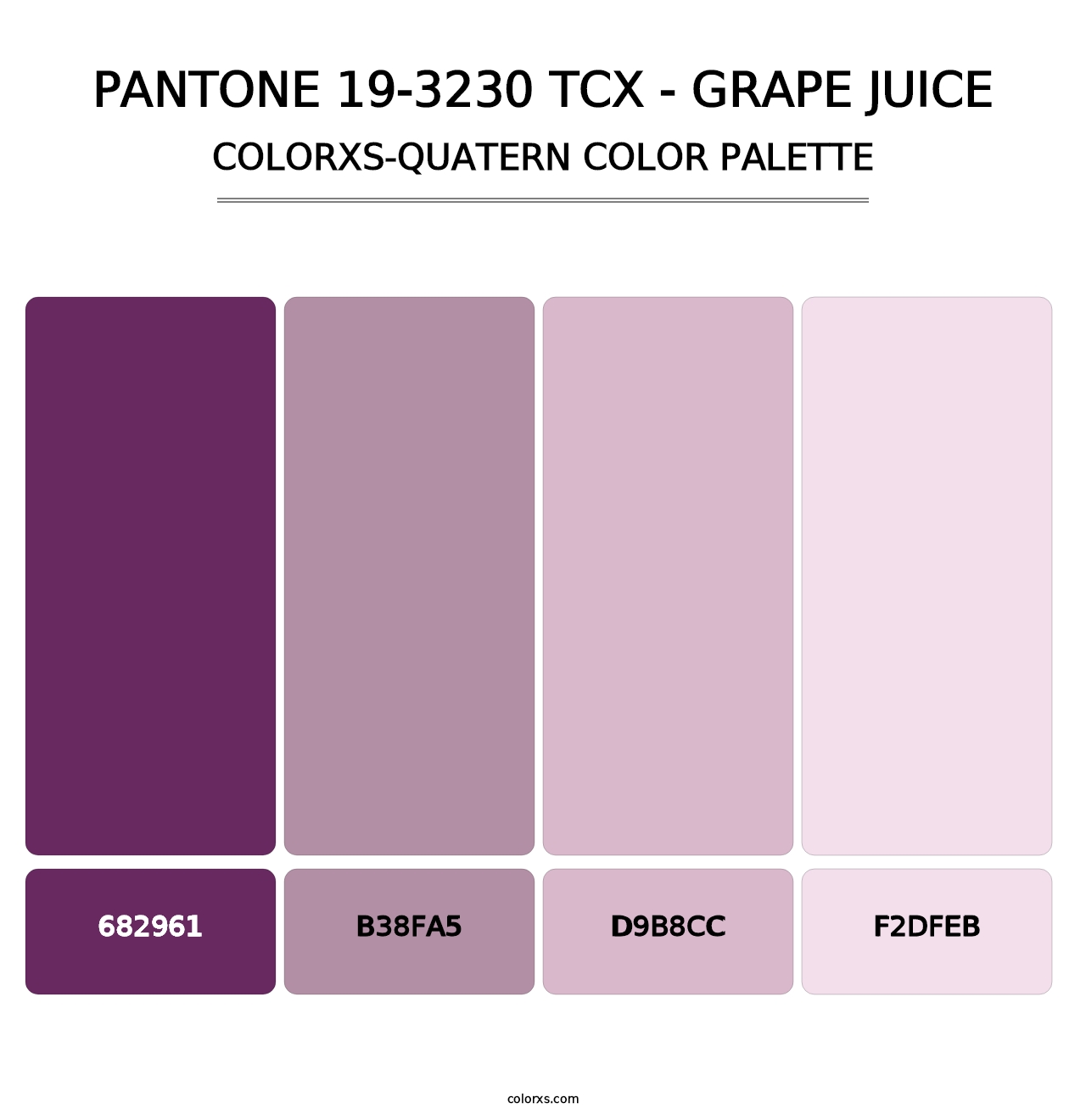 PANTONE 19-3230 TCX - Grape Juice - Colorxs Quatern Palette