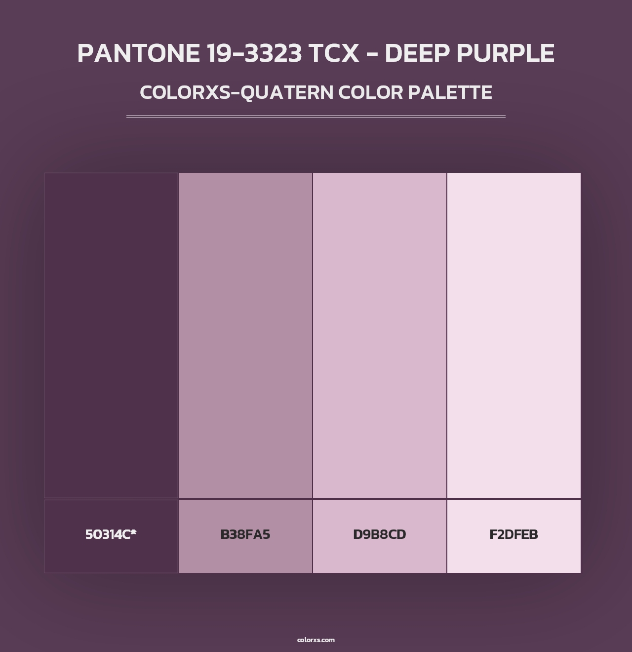 PANTONE 19-3323 TCX - Deep Purple - Colorxs Quad Palette