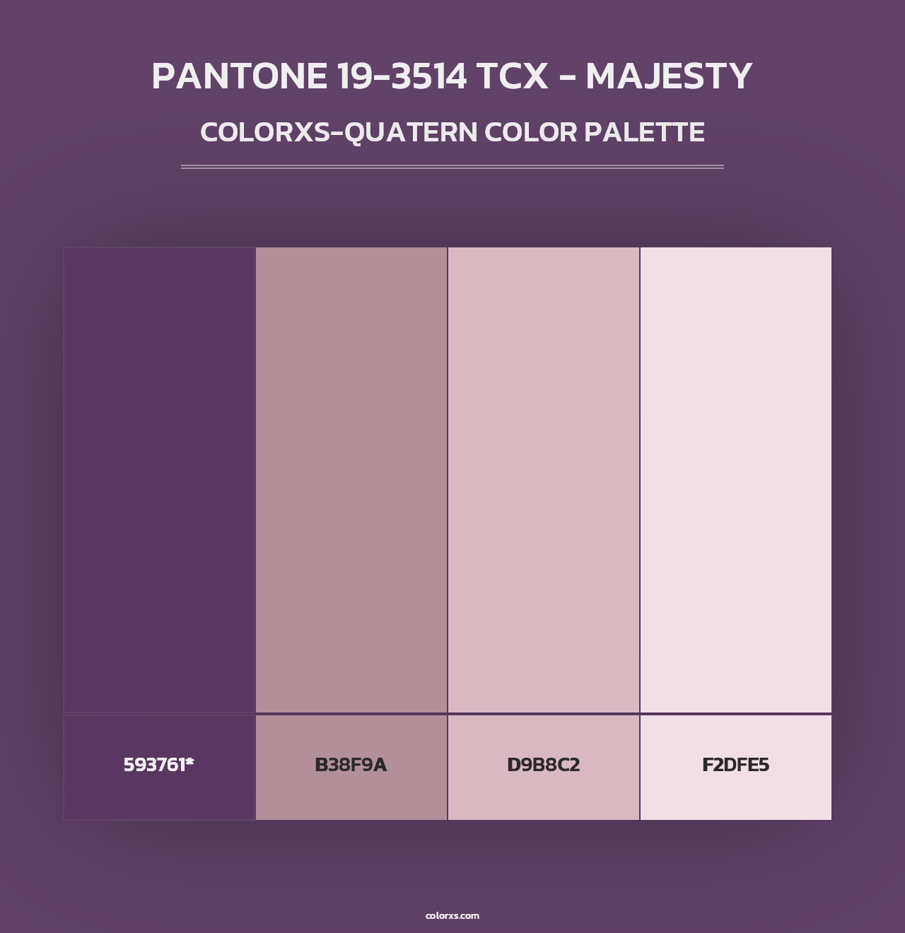 PANTONE 19-3514 TCX - Majesty - Colorxs Quad Palette