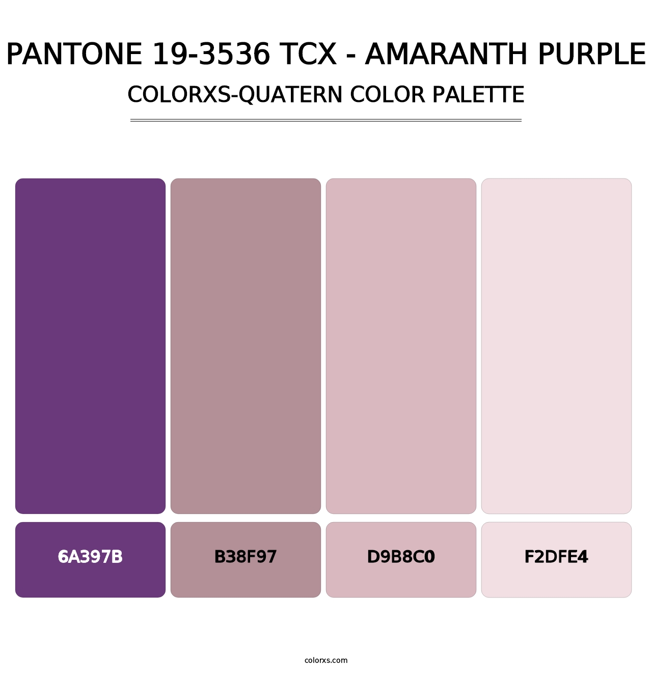 PANTONE 19-3536 TCX - Amaranth Purple - Colorxs Quatern Palette