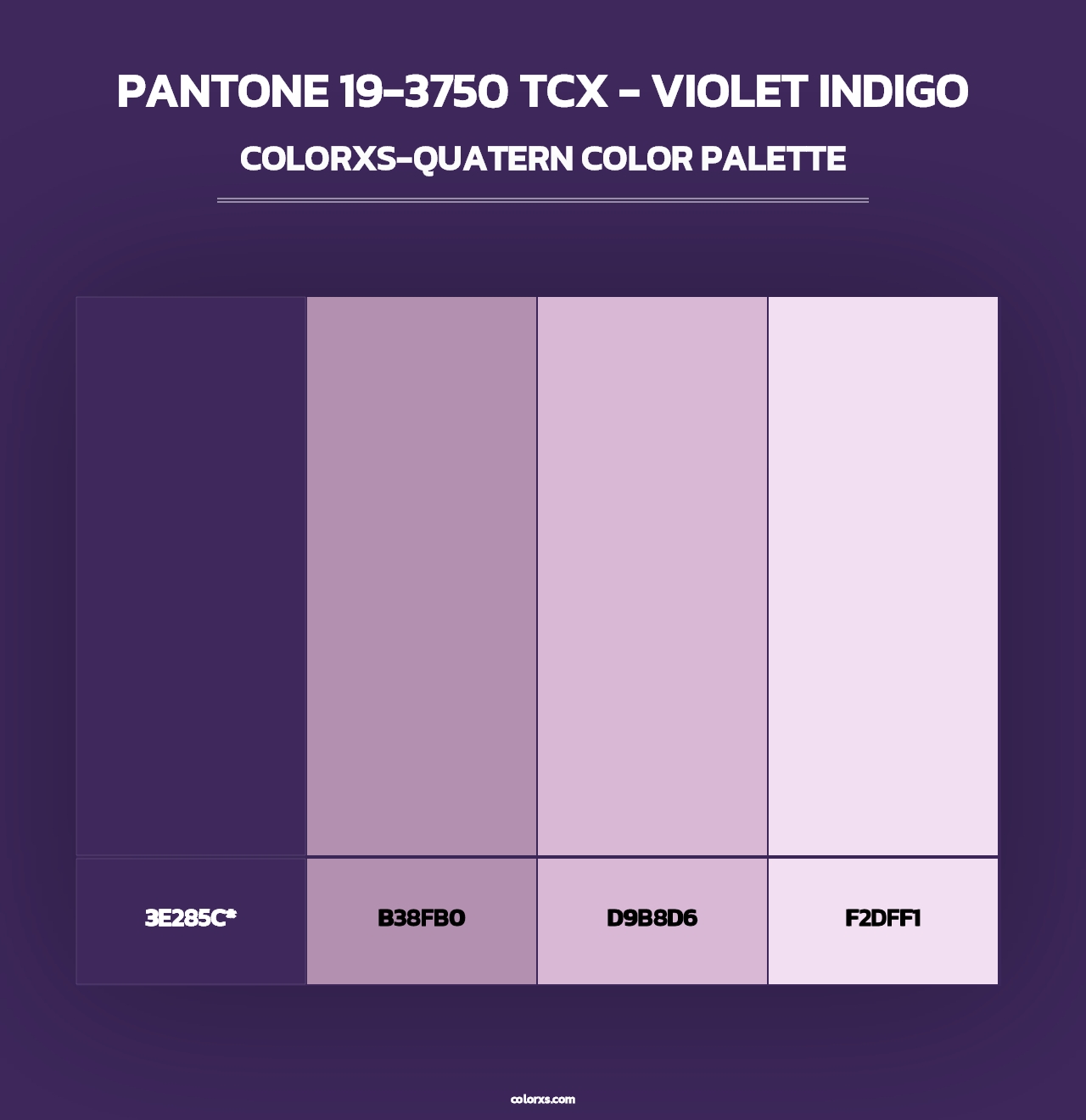 PANTONE 19-3750 TCX - Violet Indigo - Colorxs Quad Palette