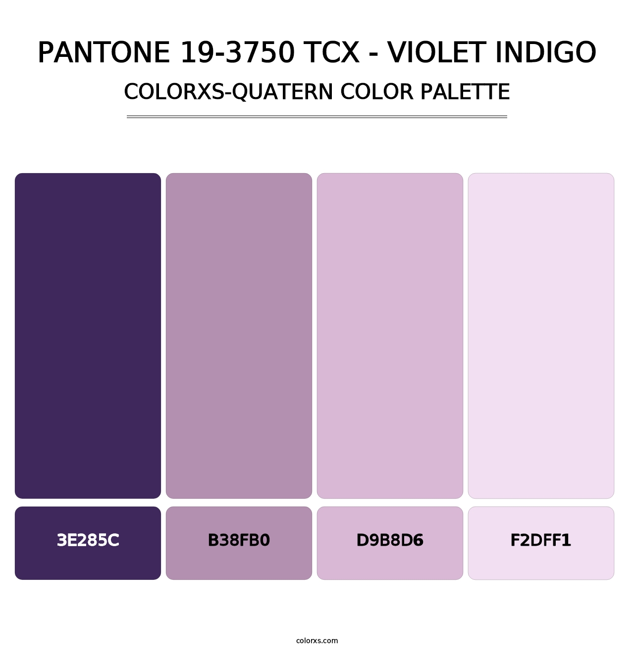 PANTONE 19-3750 TCX - Violet Indigo - Colorxs Quatern Palette