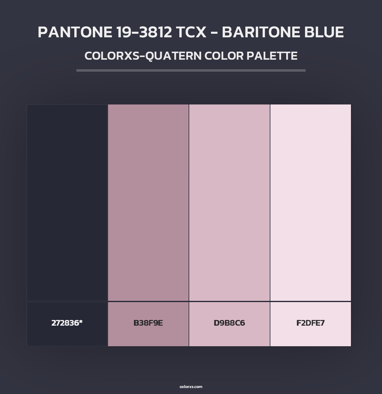 PANTONE 19-3812 TCX - Baritone Blue - Colorxs Quad Palette