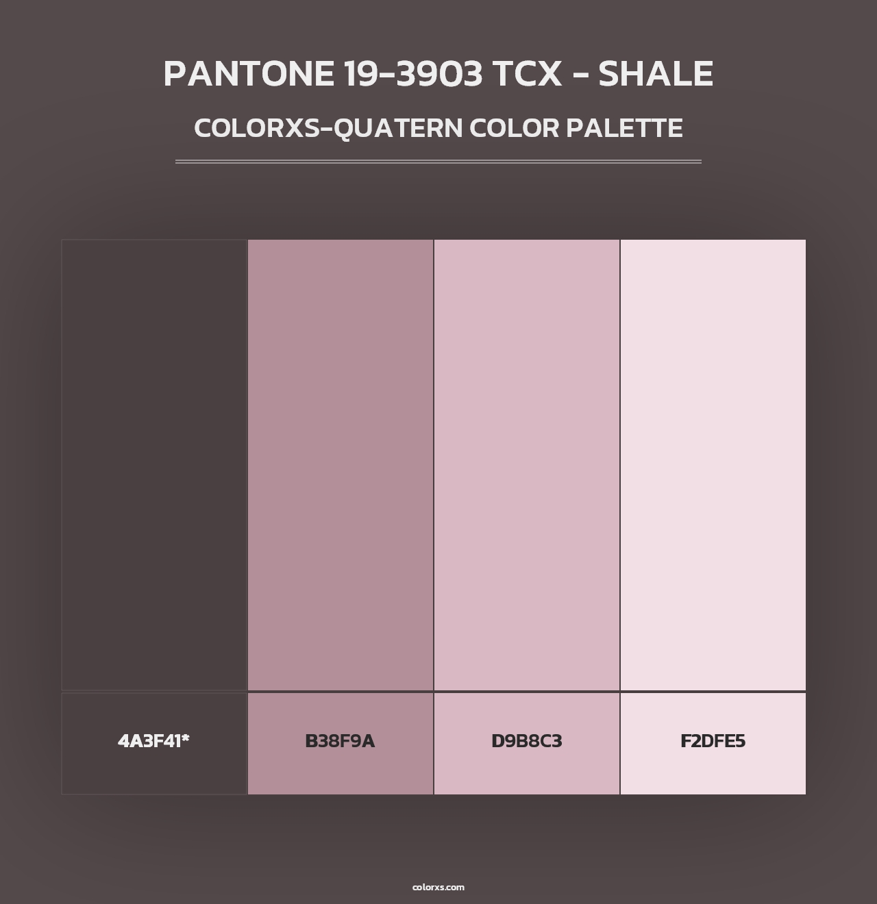 PANTONE 19-3903 TCX - Shale - Colorxs Quad Palette