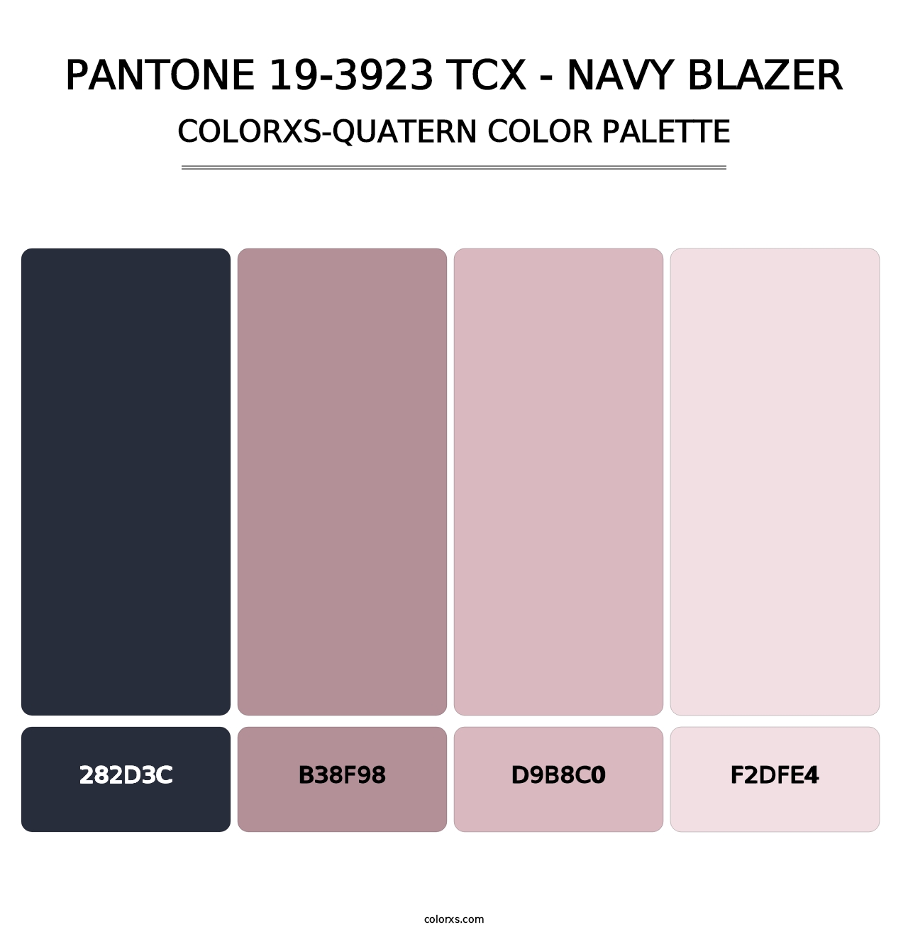 PANTONE 19-3923 TCX - Navy Blazer - Colorxs Quatern Palette