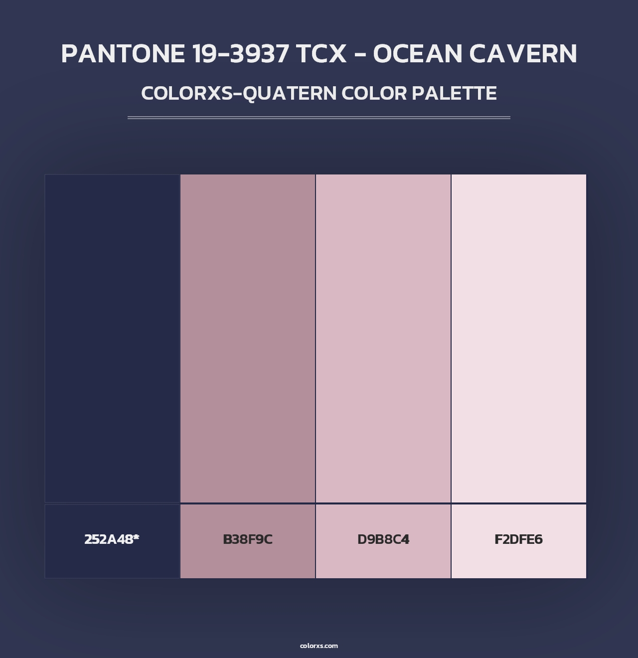 PANTONE 19-3937 TCX - Ocean Cavern - Colorxs Quad Palette