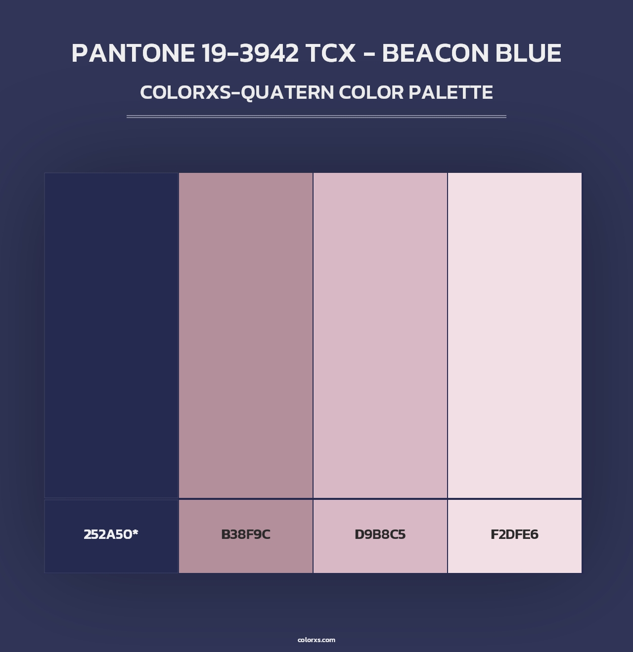 PANTONE 19-3942 TCX - Beacon Blue - Colorxs Quad Palette