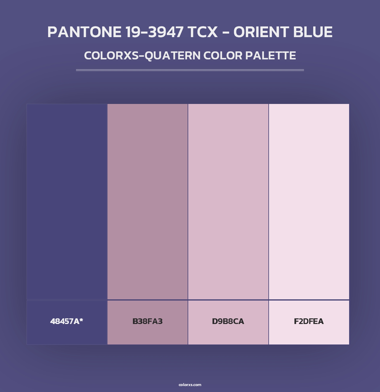 PANTONE 19-3947 TCX - Orient Blue - Colorxs Quad Palette