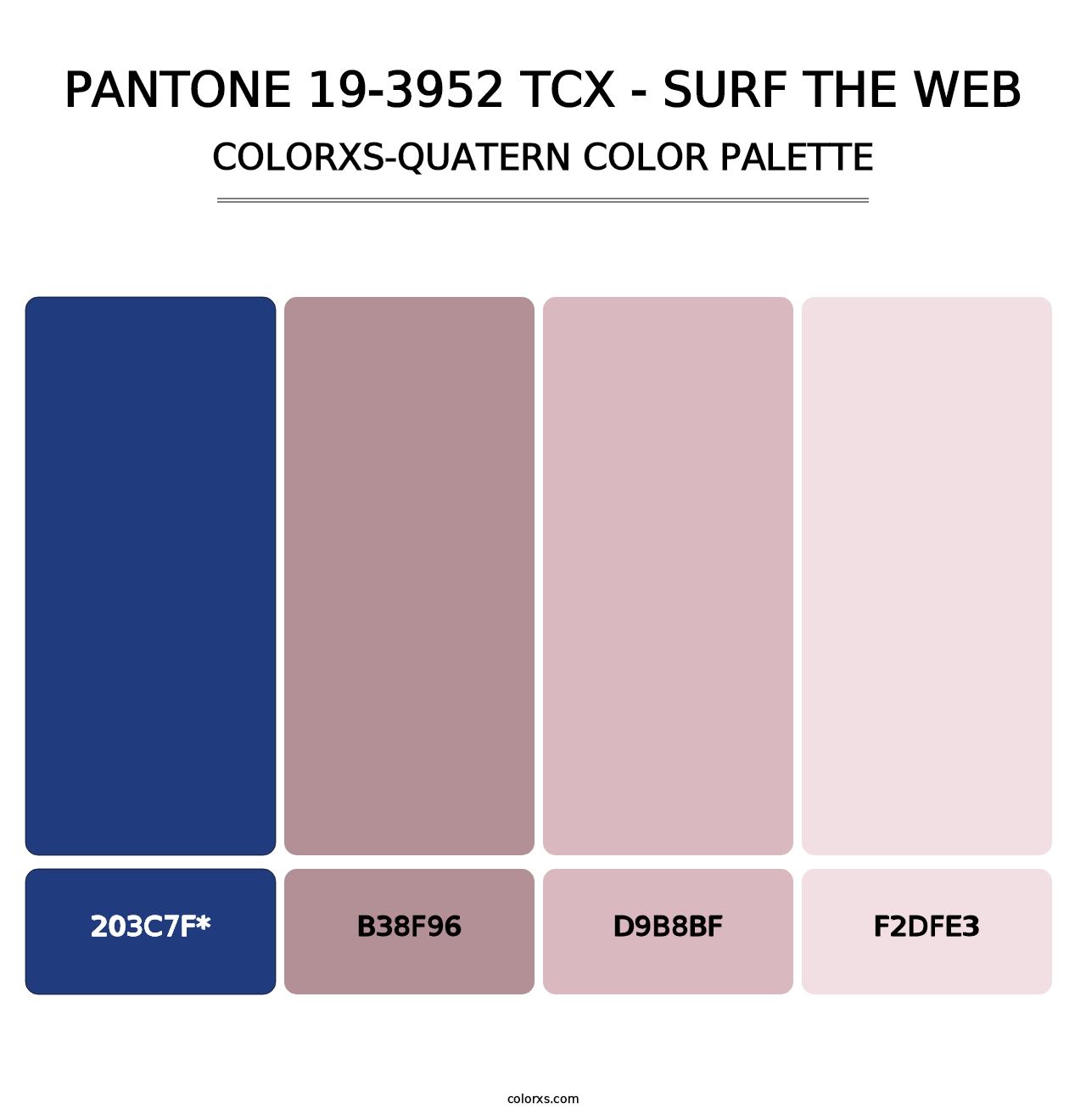 PANTONE 19-3952 TCX - Surf the Web - Colorxs Quatern Palette
