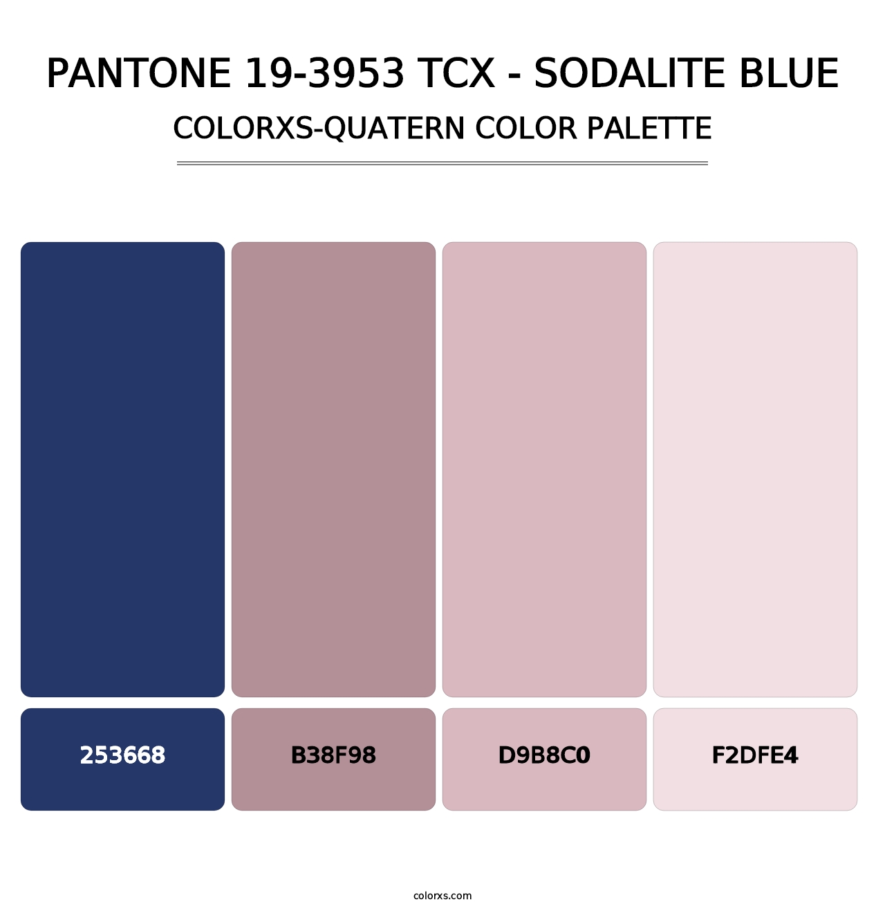 PANTONE 19-3953 TCX - Sodalite Blue - Colorxs Quatern Palette