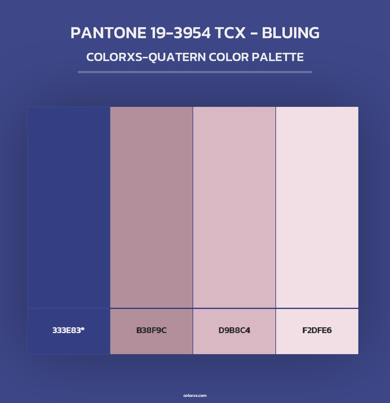 PANTONE 19-3954 TCX - Bluing - Colorxs Quad Palette