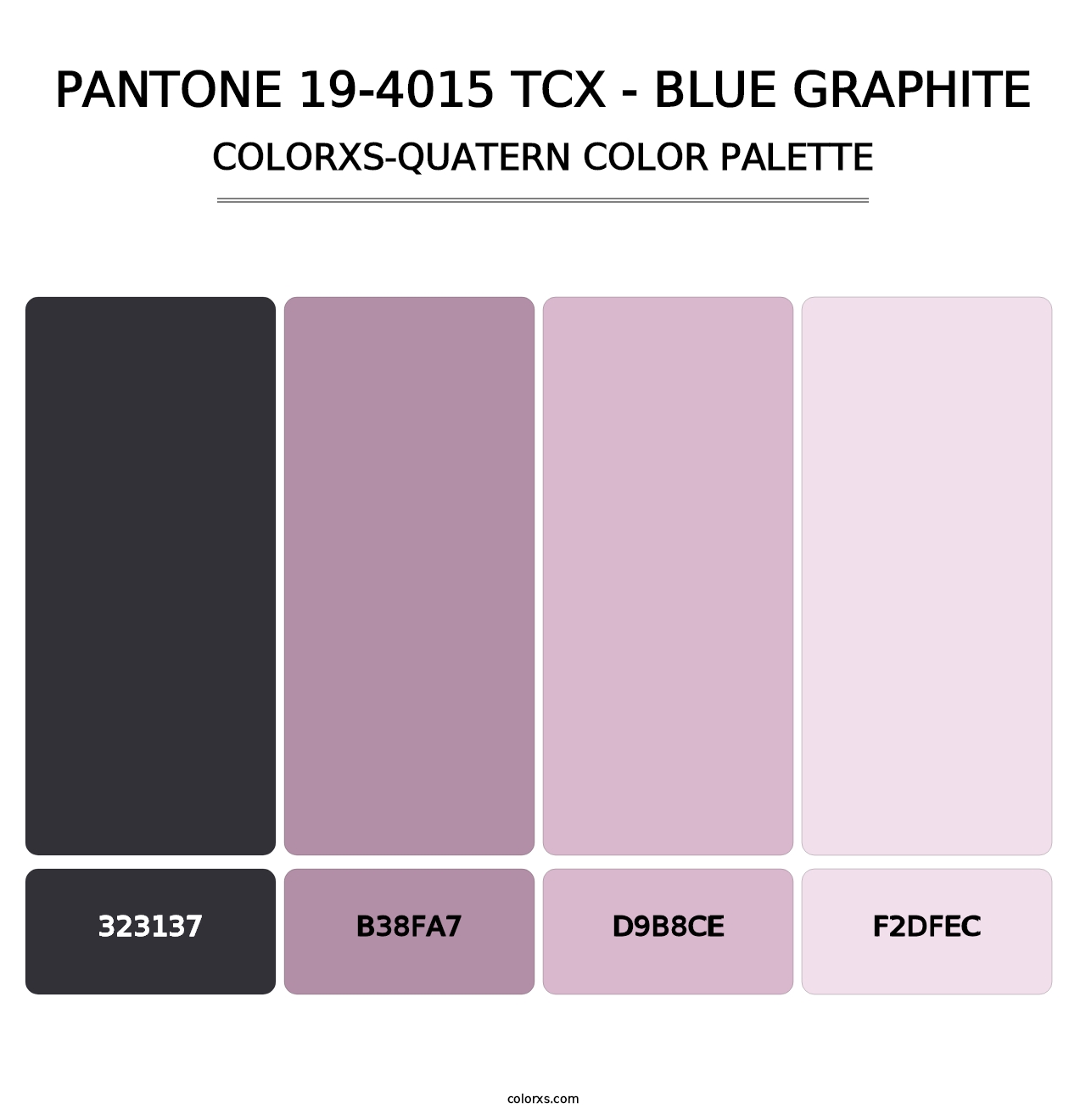 PANTONE 19-4015 TCX - Blue Graphite - Colorxs Quatern Palette