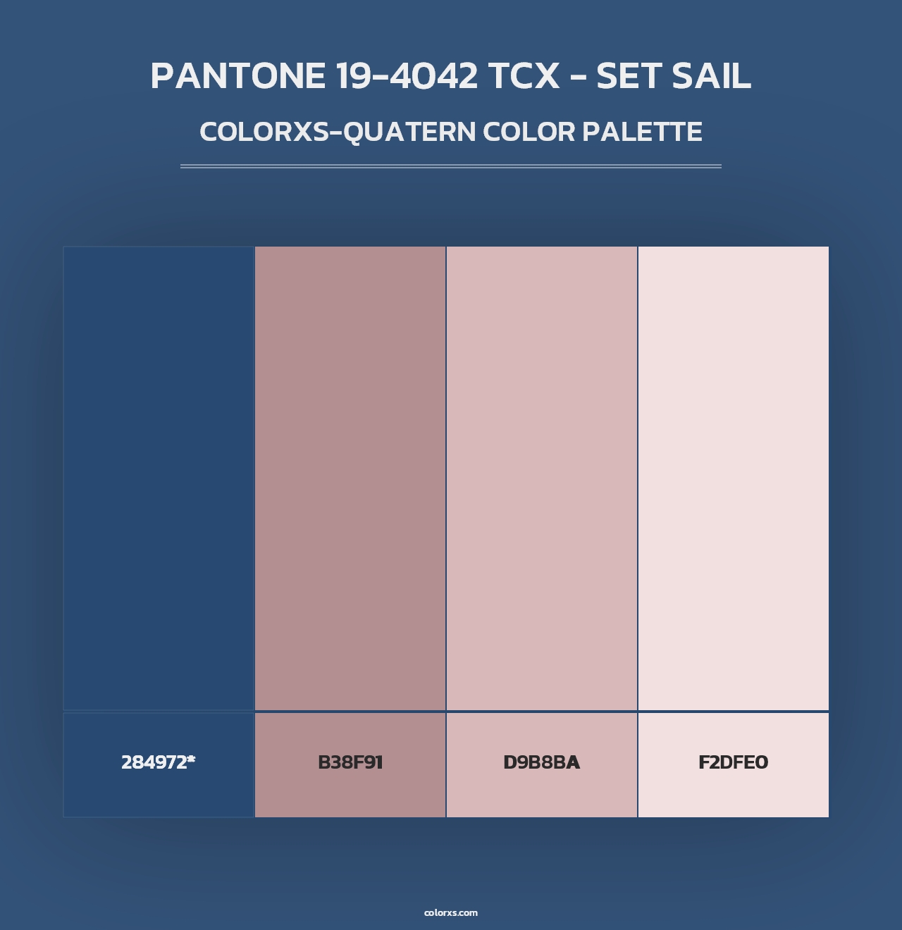 PANTONE 19-4042 TCX - Set Sail - Colorxs Quad Palette