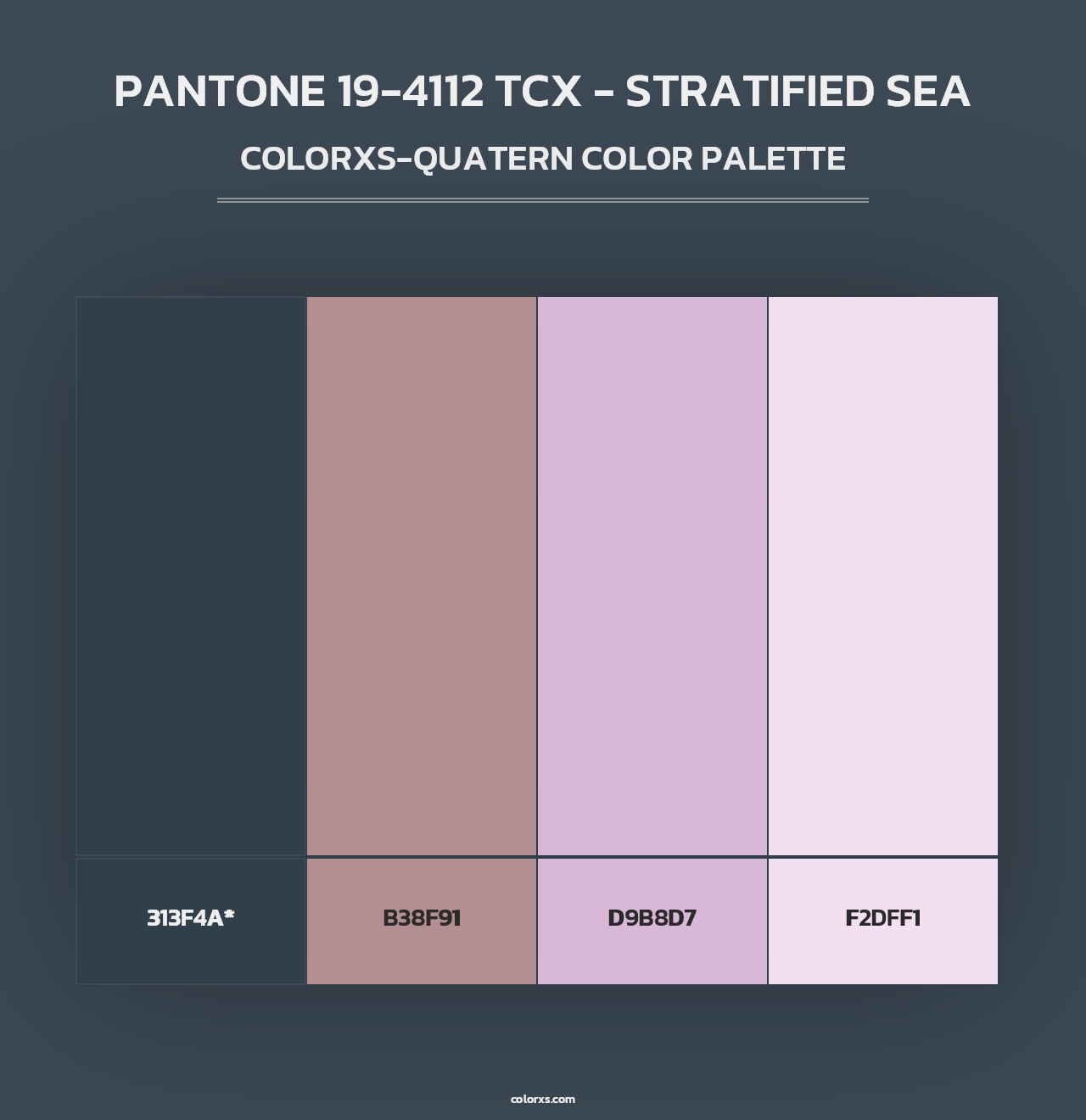 PANTONE 19-4112 TCX - Stratified Sea - Colorxs Quad Palette