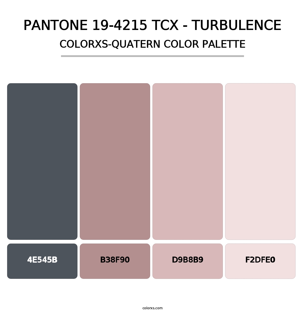 PANTONE 19-4215 TCX - Turbulence - Colorxs Quatern Palette