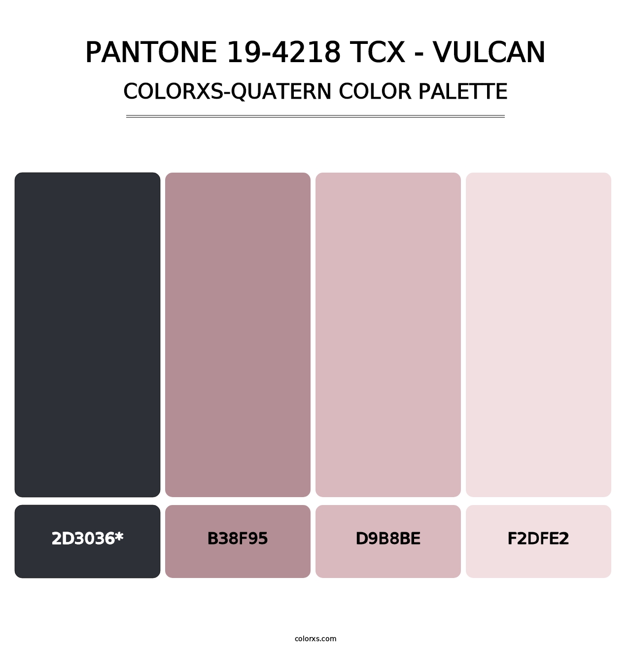 PANTONE 19-4218 TCX - Vulcan - Colorxs Quatern Palette