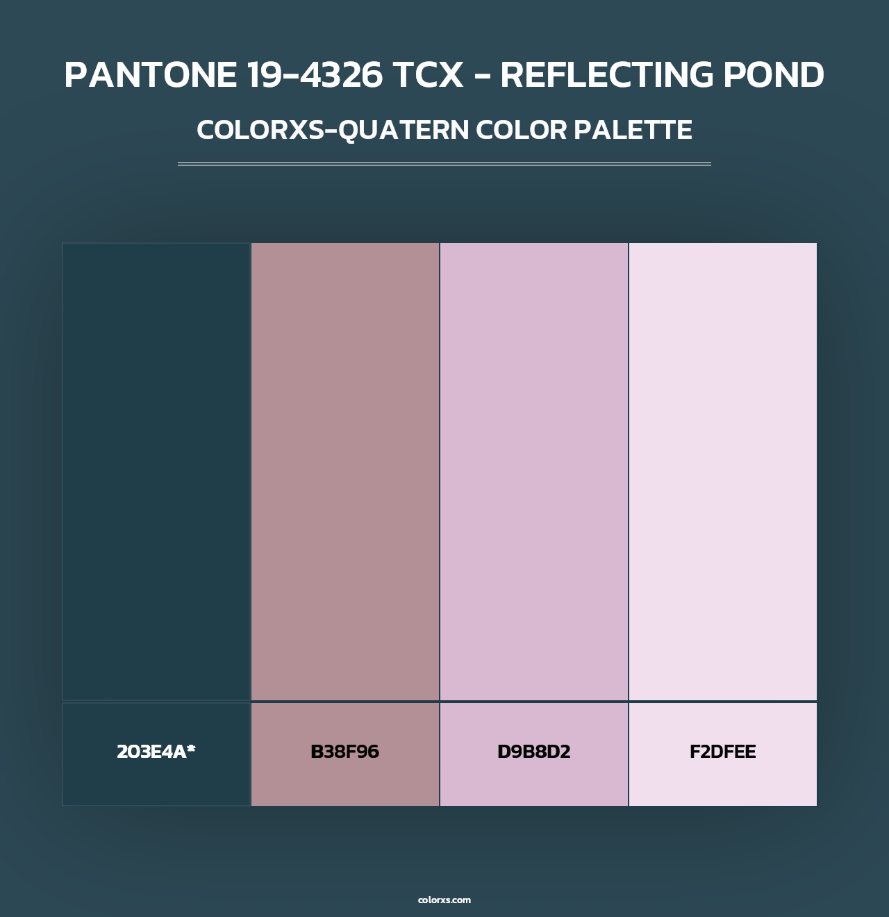 PANTONE 19-4326 TCX - Reflecting Pond - Colorxs Quad Palette