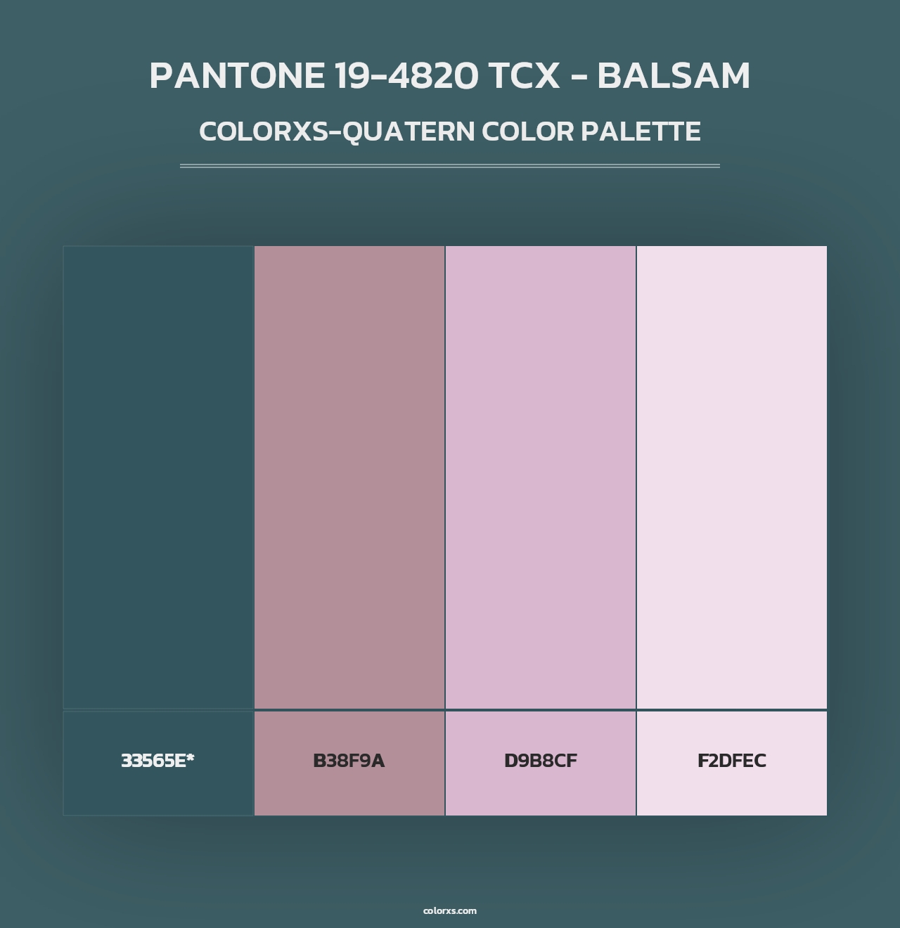 PANTONE 19-4820 TCX - Balsam - Colorxs Quad Palette